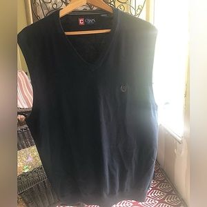 CHAPS Cotton Sweater Vest, Navy